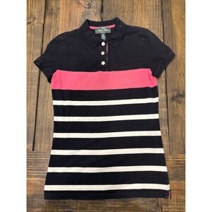 Lauren‎ Ralph Lauren Acive Women's Short Sleeve Striped Polo Top Shirt Size PXS